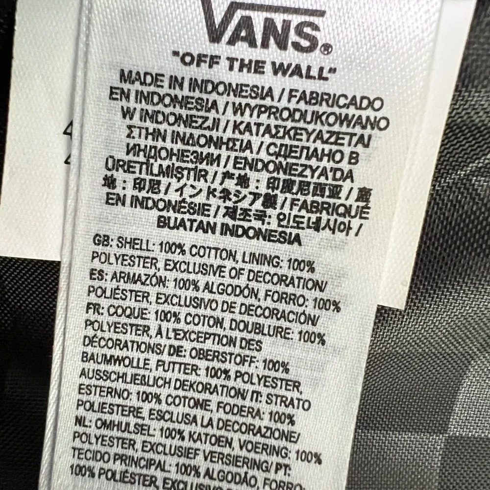 Vans Mini Backpack Small Womens Yin Yang Checkerboard Black White Skater Bag